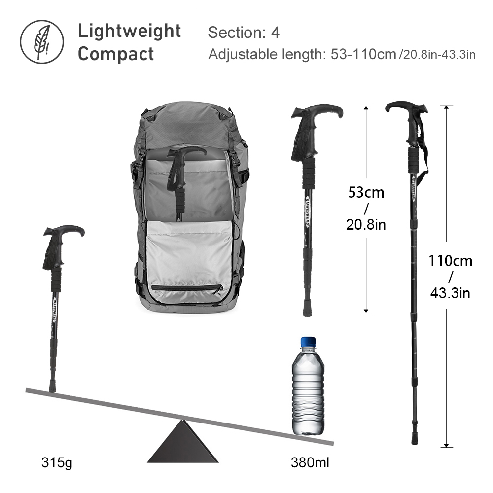 Bastone da trekking pieghevole - Trekking Pole Carbon recensione e prezzo
